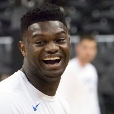 Laughing wryly at the funny twist of the lawsuit against Zion Williamson