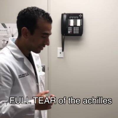 Desperate Professor with an Achilles injury similar to Kevin Durant!